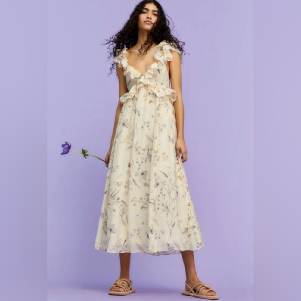 H&M Lyocell-blend Ruffled Dress - Picture 6 of 13